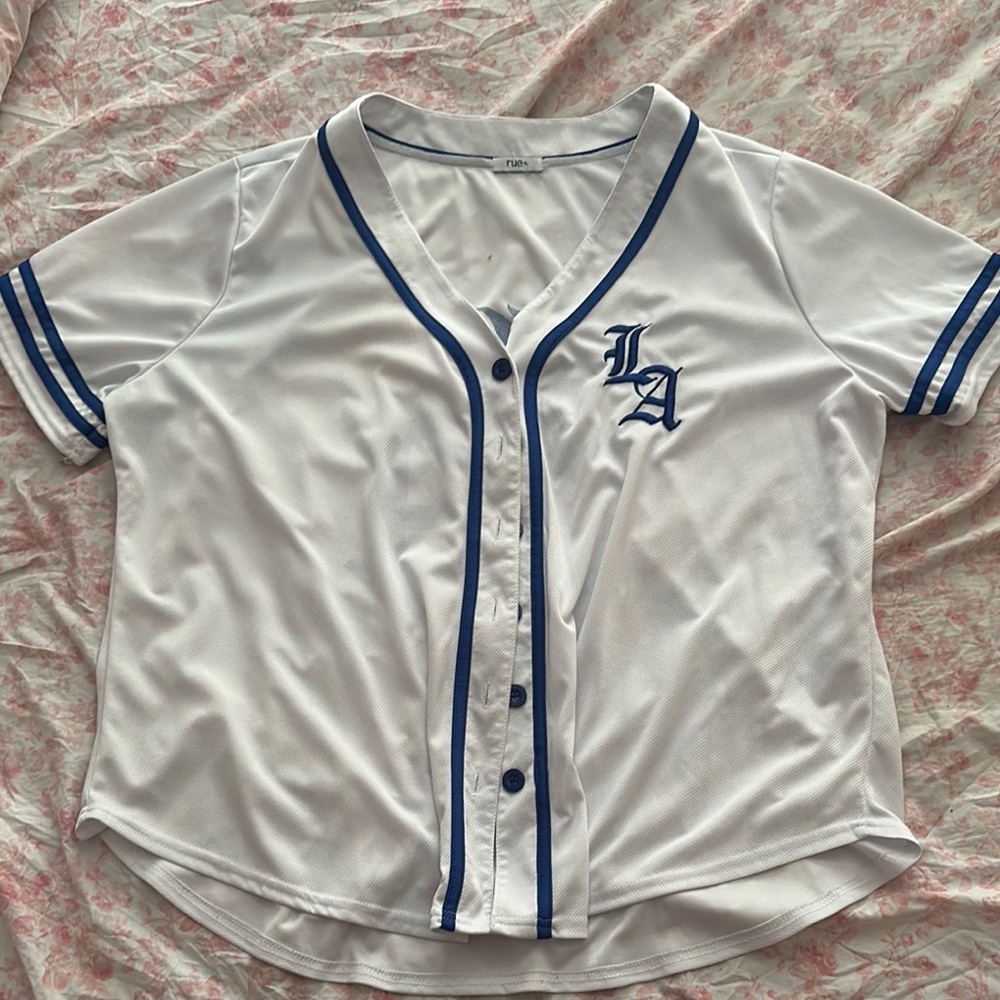 Rue21 White and Blue Performance Jacket